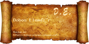 Dobos Elemér névjegykártya