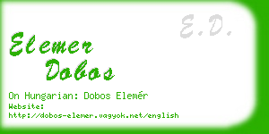 elemer dobos business card